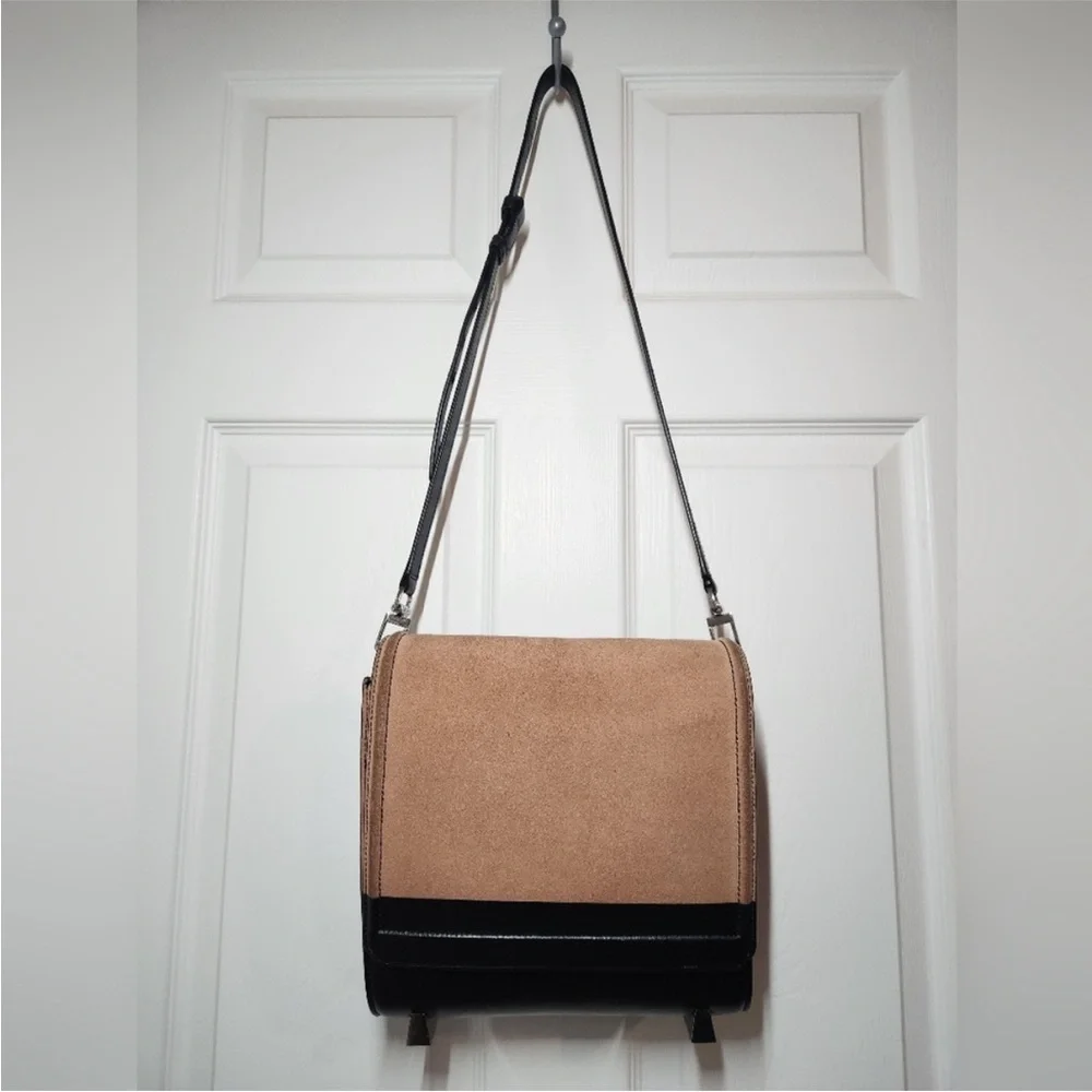 Alexander Wang Peach and Black Suede Crossbody Bag - Picture 2 of 12